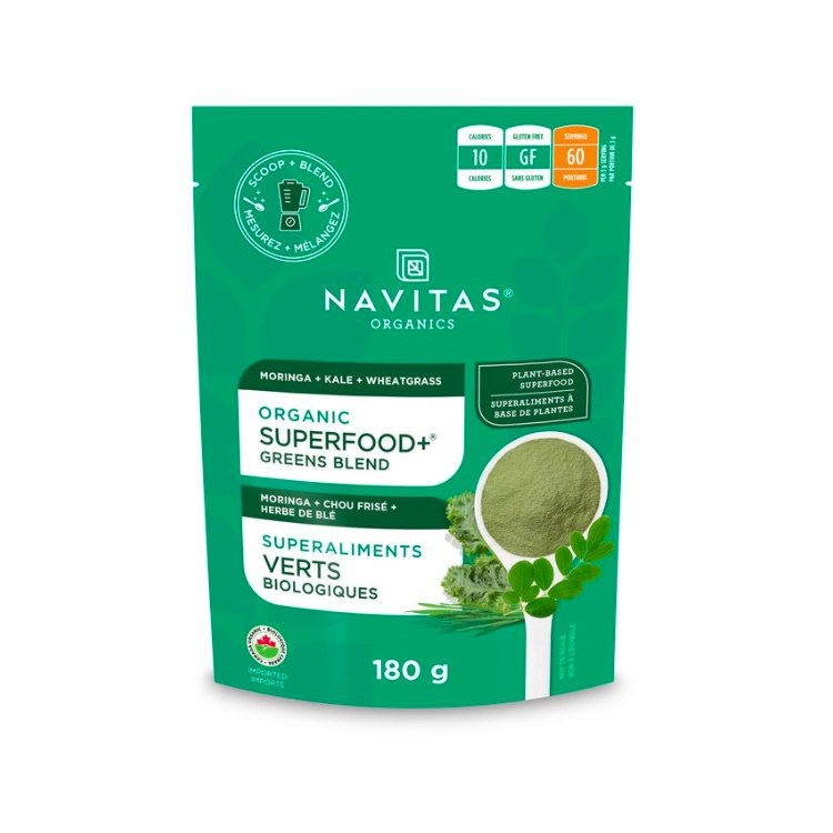 美国Navitas有机超级食物粉 绿色组合/180克 混合羽衣甘蓝小麦草辣木 促进排毒 提升血氧