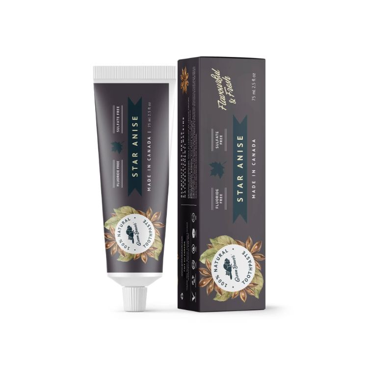 Green Beaver, Natural Toothpaste, Fluoride Free, Star Anise, 75 ml - Green Beaver | Lifeplus Natural Health