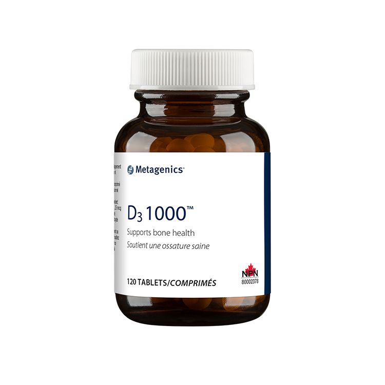美国Metagenics维生素D片 1000 IU/120片 帮助钙质吸收 提升免疫
