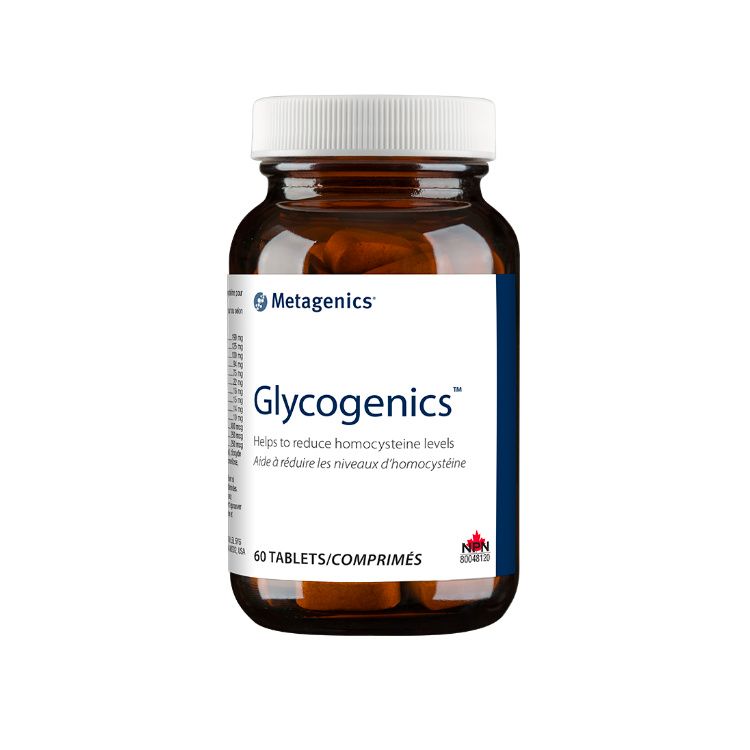 美国Metagenics Glycogenics维生素B族片 60片 降低同型半胱氨酸水平 支持心血管健康