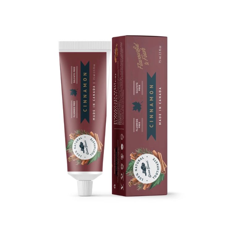 加拿大Green Beaver天然无氟牙膏 75毫升 肉桂味 可生物降解的100%环保牙膏 - Green Beaver | 加拿大生活加
