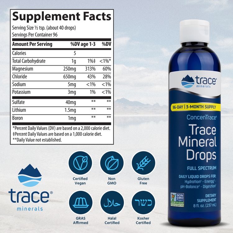 Trace Minerals, Concentrace Drops, 120ml