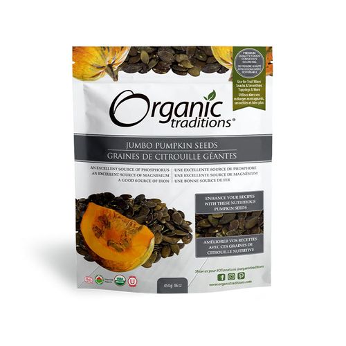 Organic Traditions, Jumbo Pumpkin Seeds, 454g