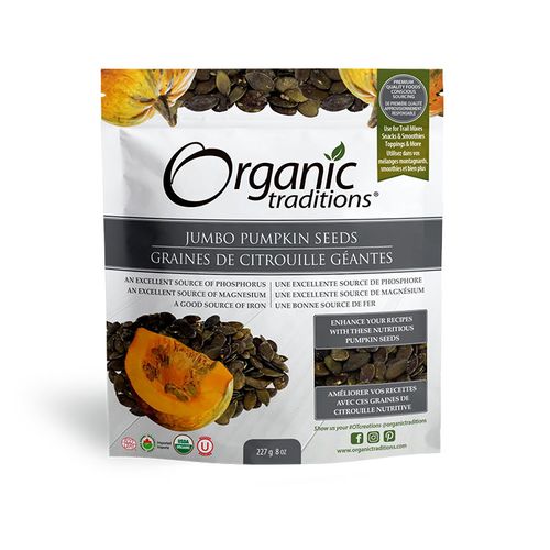 Organic Traditions, Jumbo Pumpkin Seeds, 227g
