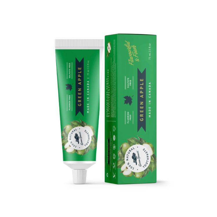 加拿大Green Beaver天然无氟牙膏 75毫升 苹果味 可生物降解的100%环保牙膏 - Green Beaver | 加拿大生活加