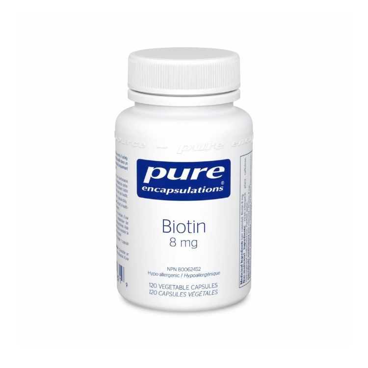 Pure Encapsulations, Biotin, 8mg, 120 Vcaps