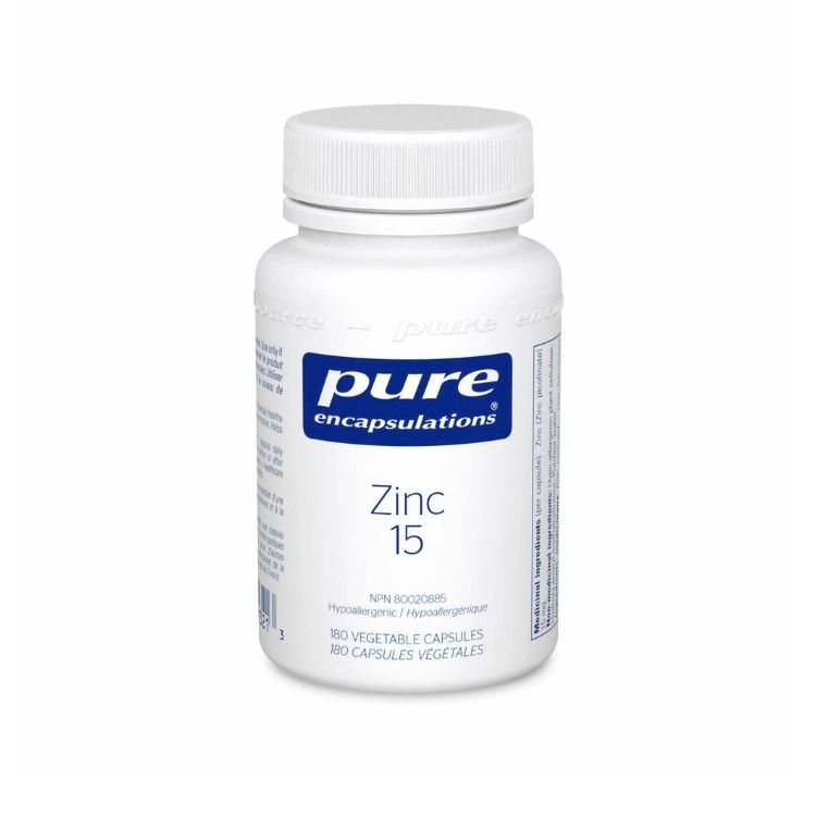 美国Pure Encapsulations吡啶甲酸锌胶囊 180粒 更易吸收 帮助控制粉刺