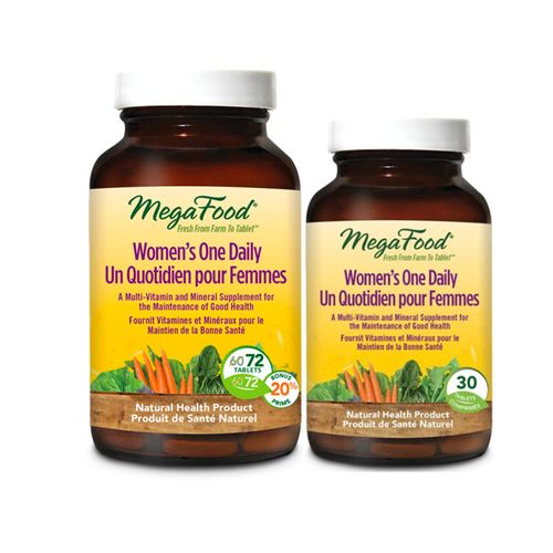 美国MegaFood全食物提取女性复合维生素 72+30片季节限定装 专为女士定制的综合营养素 一天一粒配方