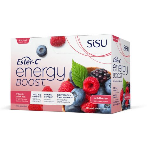 SISU, Ester-C Energy Boost, Wildberry, 30 Packets