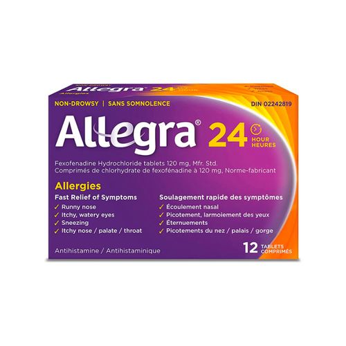 Allegra, 24 Hour, 12 Tablets