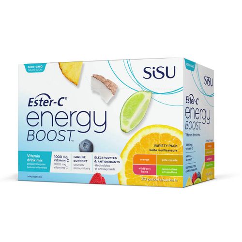 SISU, Ester-C Energy Boost Variety Pack, 30 Bags