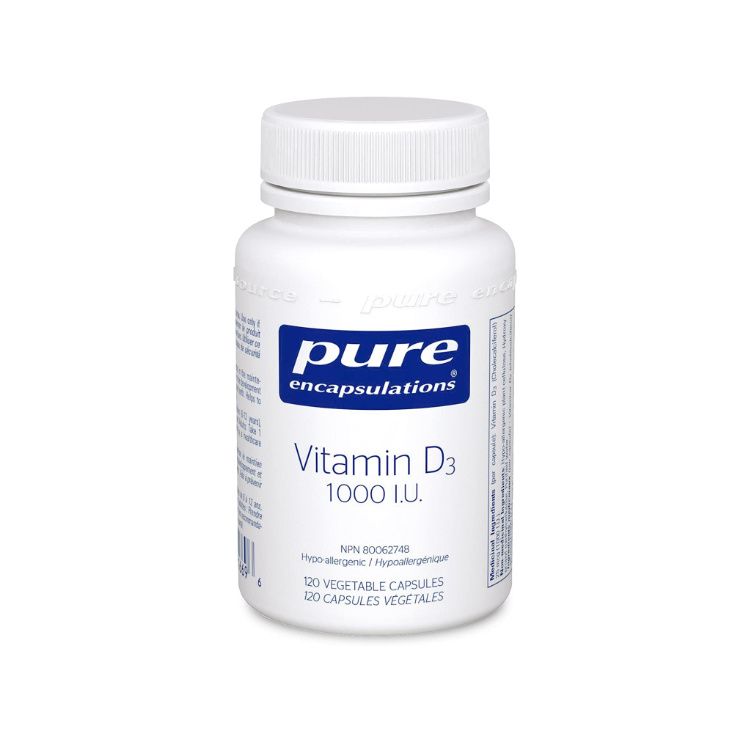 Pure Encapsulations, Vitamin D3, 1000IU, 120 Capsules