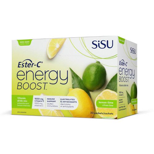 SISU, Ester-C Energy Boost, Lemon-lime, 30 Packets