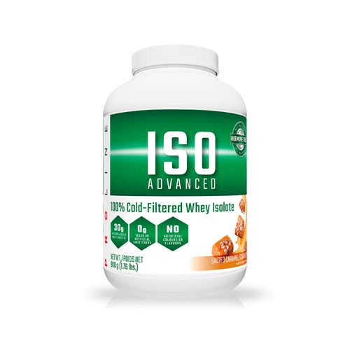 Pro Line, ISO Advanced, 100% Cold-Filtered Whey Isolate Protein, Salted Caramel, 800g