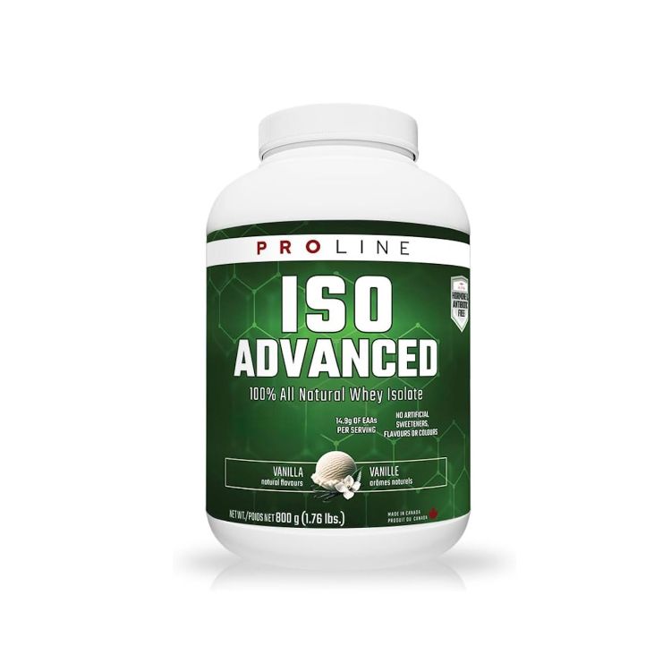 加拿大ProLine 100%冷滤分离乳清蛋白粉 香草味/800克 0添加糖0人工香精 最高生物利用度分离乳清蛋白