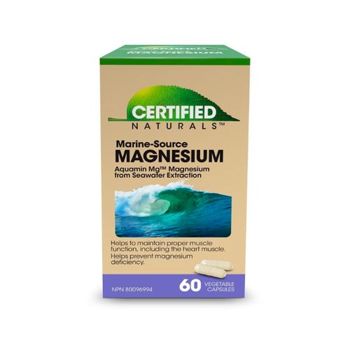 Certified Naturals, Marine-Source Magnesium with Aquamin, 60 Vcaps
