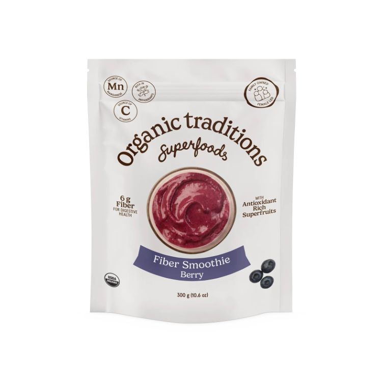 Organic Traditions, Fibre Fuel Smoothie Boost, Berry, 300g - Organic Traditions | Lifeplus Natural Health