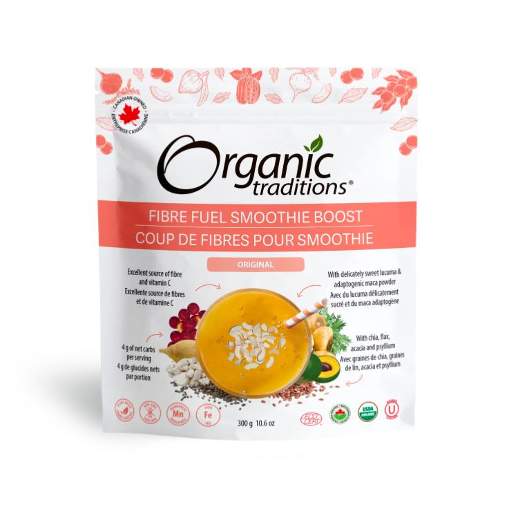 Organic Traditions, Fibre Fuel Smoothie Boost, Original, 300g