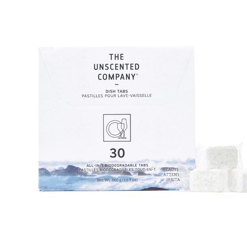 加拿大The Unscented Company洗碗机块 30块 集预浸泡/清洁/漂洗3种功能 去污增亮