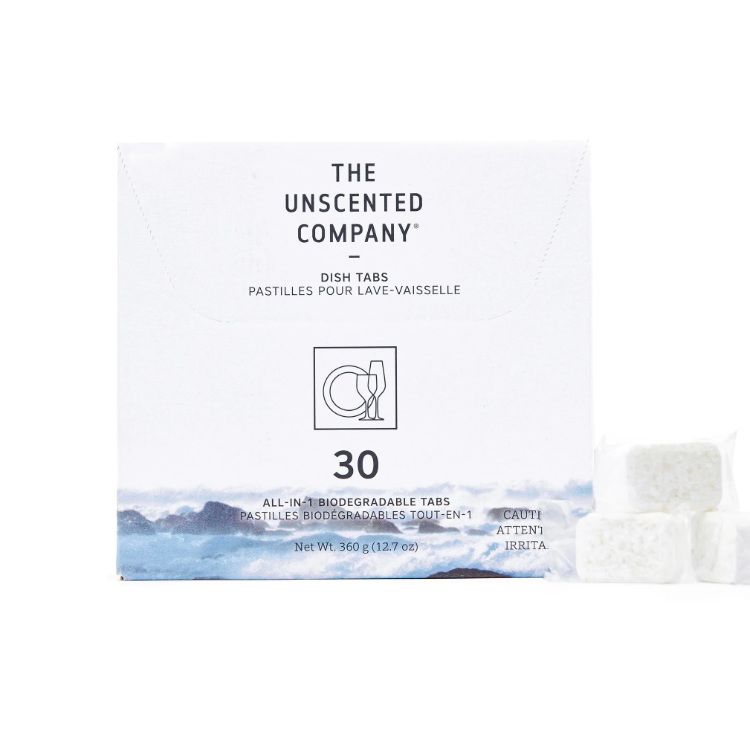 加拿大The Unscented Company洗碗机块 30块 集预浸泡/清洁/漂洗3种功能 去污增亮