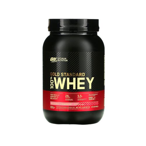 Optimum Nutrition, Gold Standard 100% Whey Protein, Delicious Strawberry, 2lb