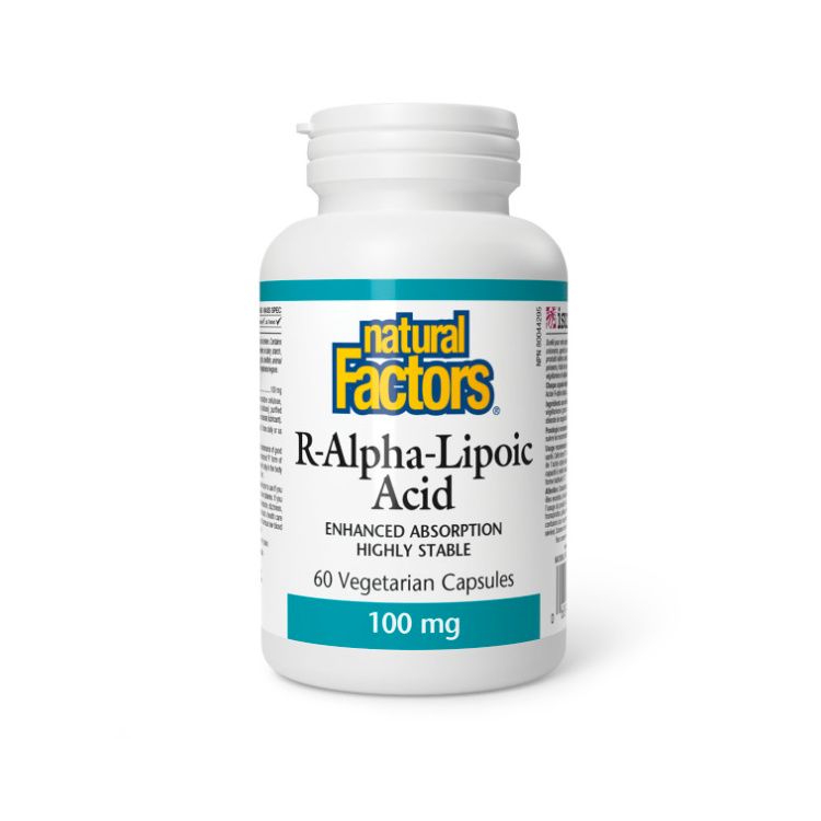 Natural Factors, R-Alpha-Lipoic Acid, 100mg, 60 Vegetarian Capsules