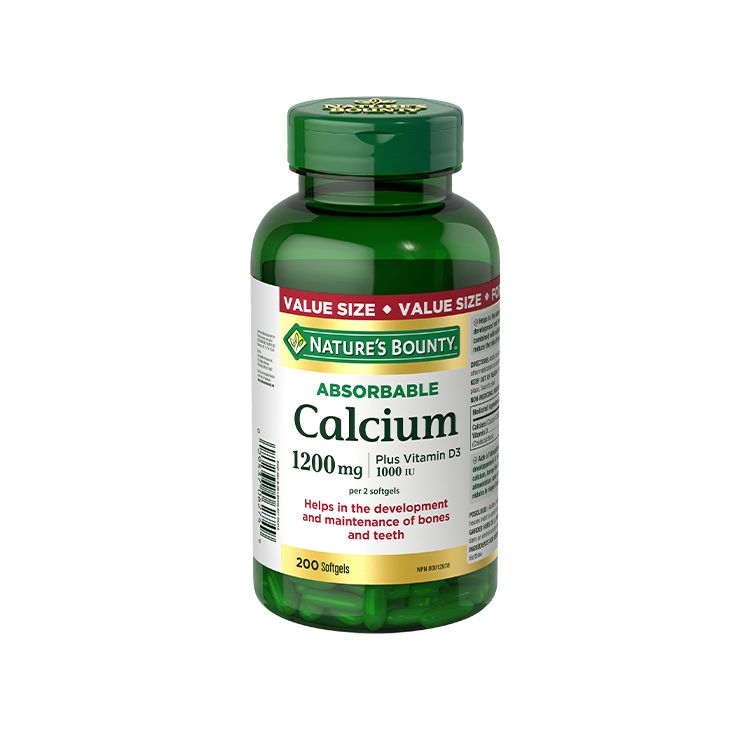 Nature's Bounty, Absorbable Calcium plus Vitamin D3, 200 Softgels