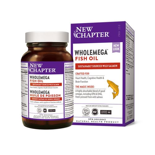 New Chapter, Wholemega, Whole Fish Oil, 1000mg, 120 Capsules