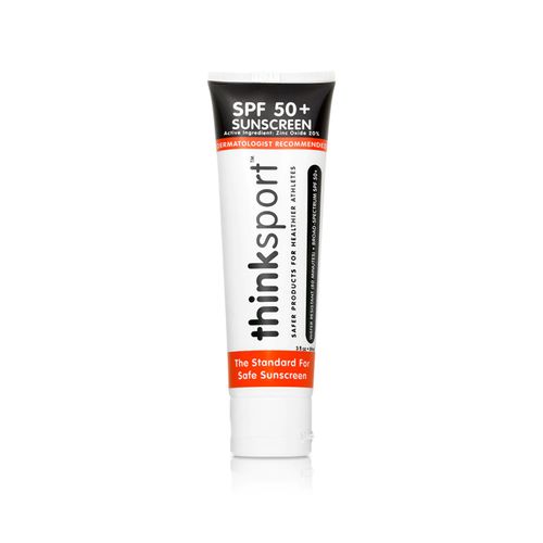 美国Thinksport运动系列SPF50纯矿物无痕防晒霜 89ml 提供广谱UVA/UVB保护 80分钟耐水性