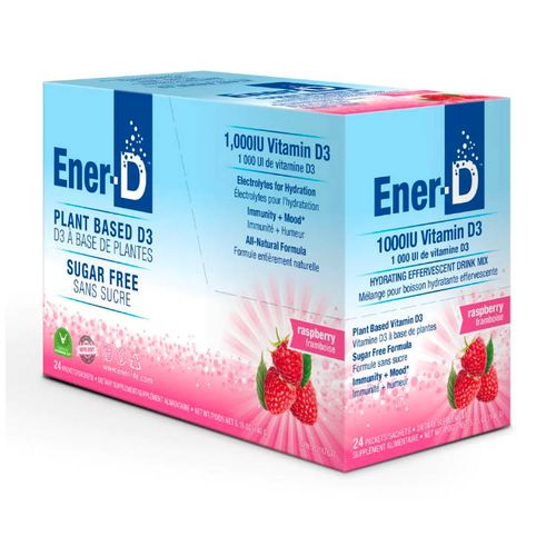 Ener-D, Sugar Free, Raspberry, 24pk