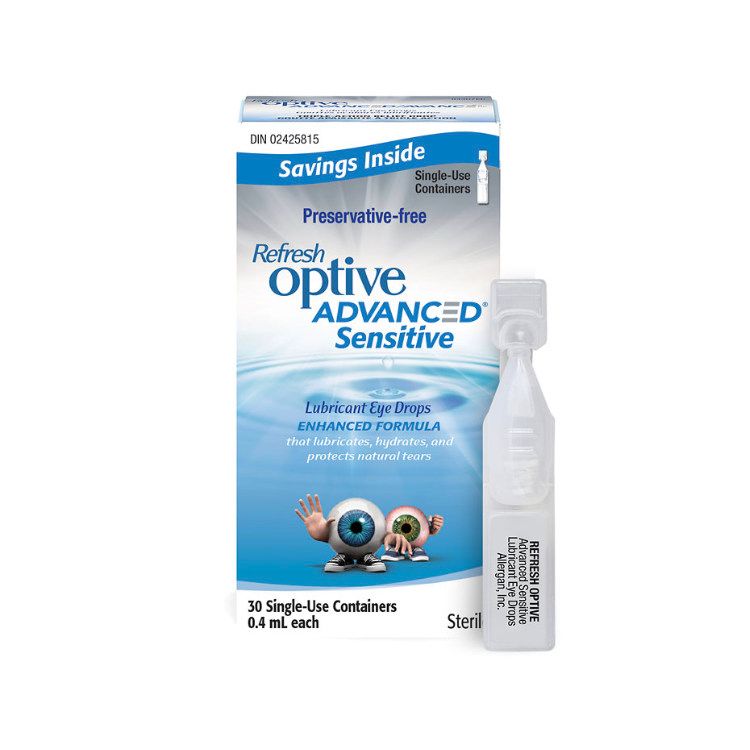 美国Refresh亮视三效甲基纤维素钠滴眼液 30支独立小包装 敏感者适用 舒缓润滑 保护天然泪液