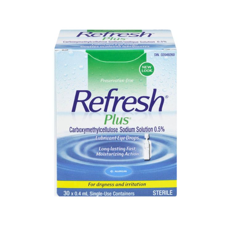 美国Refresh亮视羧甲基纤维素钠人工泪液 30支独立小包装 长效舒缓眼干 减少刺痛不适感