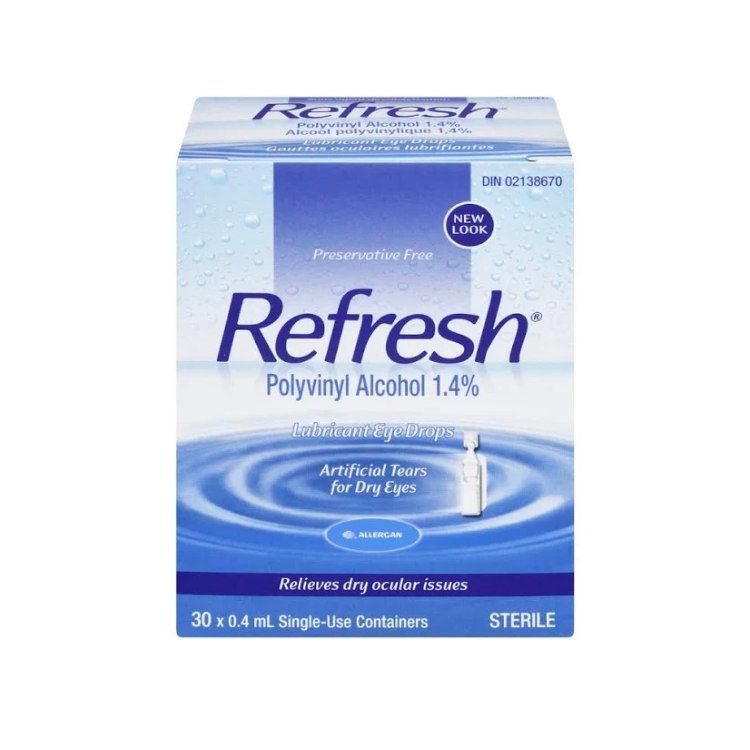 美国Refresh亮视聚乙烯醇滴眼液 30支独立小包装 快速起效 舒缓眼干症状