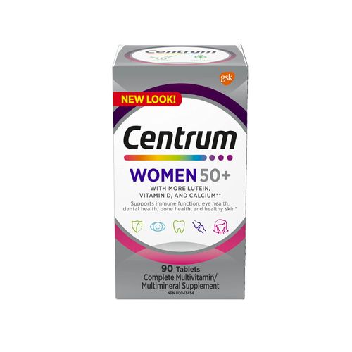 美国Centrum善存复合维生素片 50岁以上女士款/90片 1瓶3个月量 提升免疫 维持视力和肌肉功能
