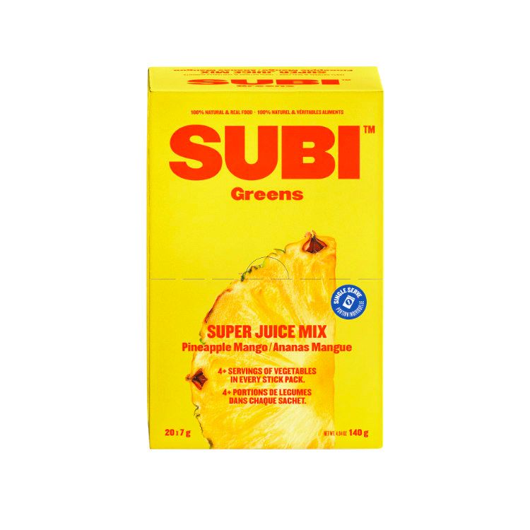 加拿大Subi超级食物粉 菠萝芒果味/独立便携装/20次量 1袋浓缩20磅果蔬精华 纯植物复合维生素