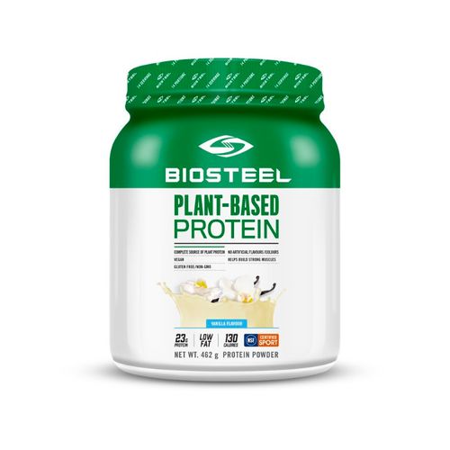 加拿大BioSteel百淬纯植物蛋白粉 462克 香草味 NSF认证 混合糙米/豌豆/南瓜蛋白 纯素食可用