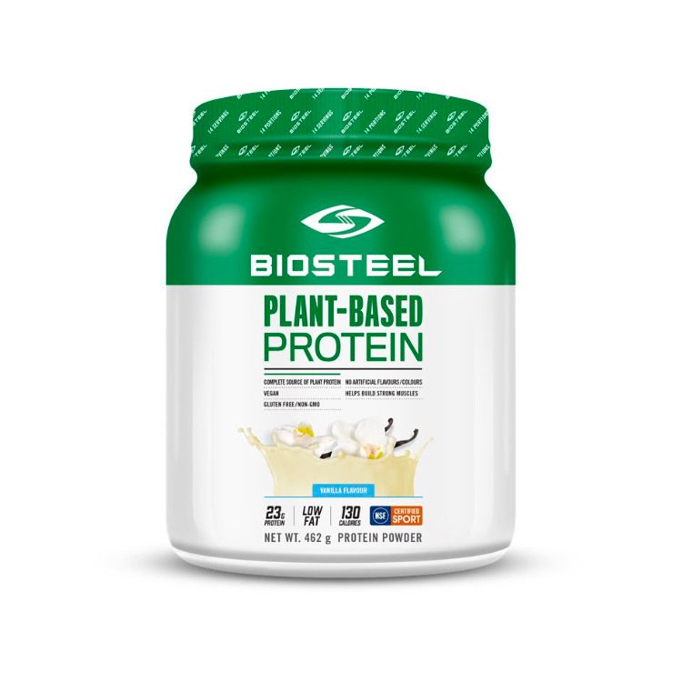 加拿大BioSteel百淬纯植物蛋白粉 462克 香草味 NSF认证 混合糙米/豌豆/南瓜蛋白 纯素食可用