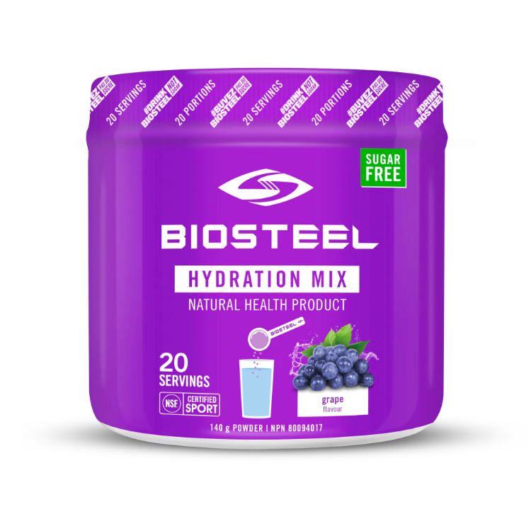 加拿大Biosteel电解质运动补水冲剂 葡萄味/140克/20次量 添加B族维生素和必要氨基酸 0糖配方
