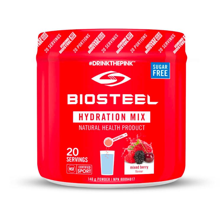 加拿大Biosteel电解质运动补水冲剂 混合莓果味/140克/20次量 添加B族维生素和必要氨基酸 0糖配方