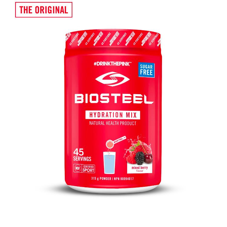 加拿大Biosteel电解质运动补水冲剂 混合莓果味/315克/45次量 添加B族维生素和必要氨基酸 0糖配方