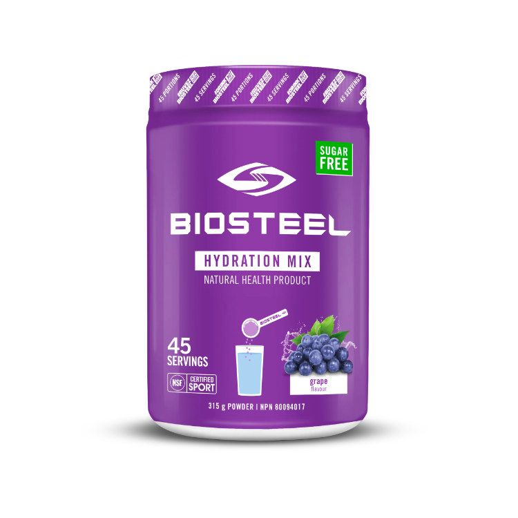 加拿大Biosteel电解质运动补水冲剂 葡萄味/315克/45次量 添加B族维生素和必要氨基酸 0糖配方