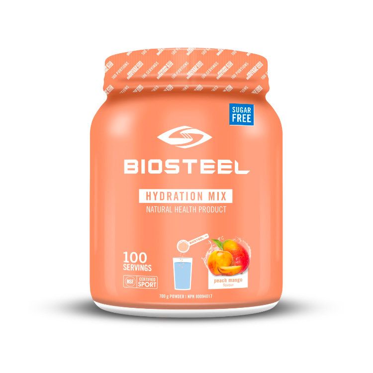 加拿大Biosteel电解质运动补水冲剂 桃子芒果味/700克/100次量 添加B族维生素和必要氨基酸 0糖配方