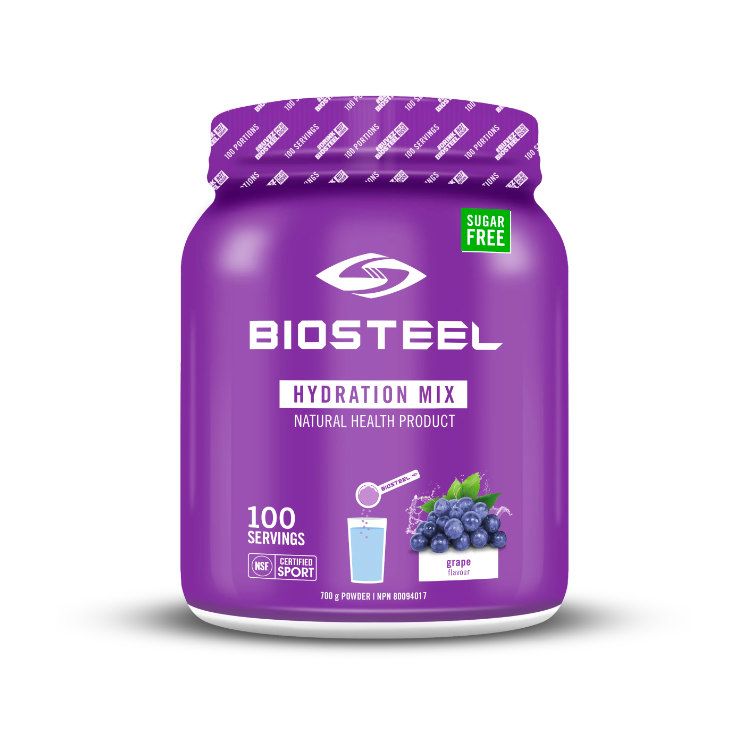 加拿大Biosteel电解质运动补水冲剂 葡萄味/700克/100次量 添加B族维生素和必要氨基酸 0糖配方