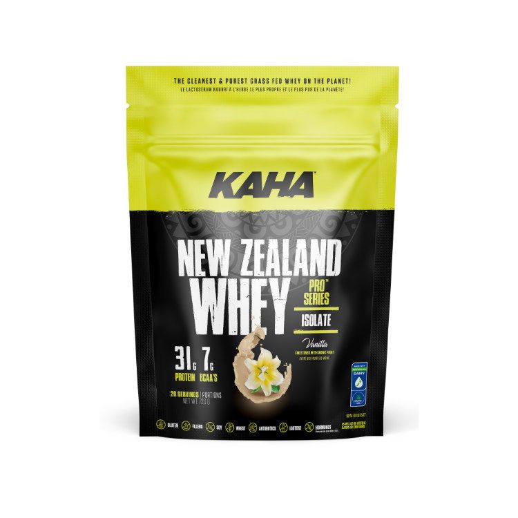 加拿大KAHA ISO分离乳清蛋白粉 720克/香草味 1勺含31克蛋白质 新西兰草饲牛提取 高含量免疫球蛋白