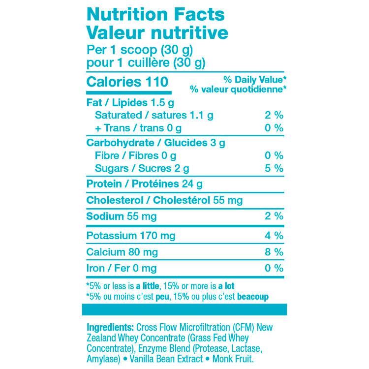 KAHA Nutrition, New Zealand Whey Concentrate, Vanilla, 720g