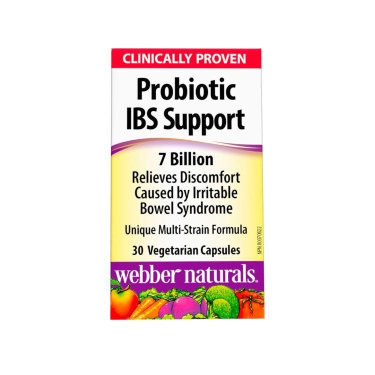 加拿大Webber Naturals伟博天然IBS专属益生菌 30粒 缓解胀气腹胀 预防便秘腹泻