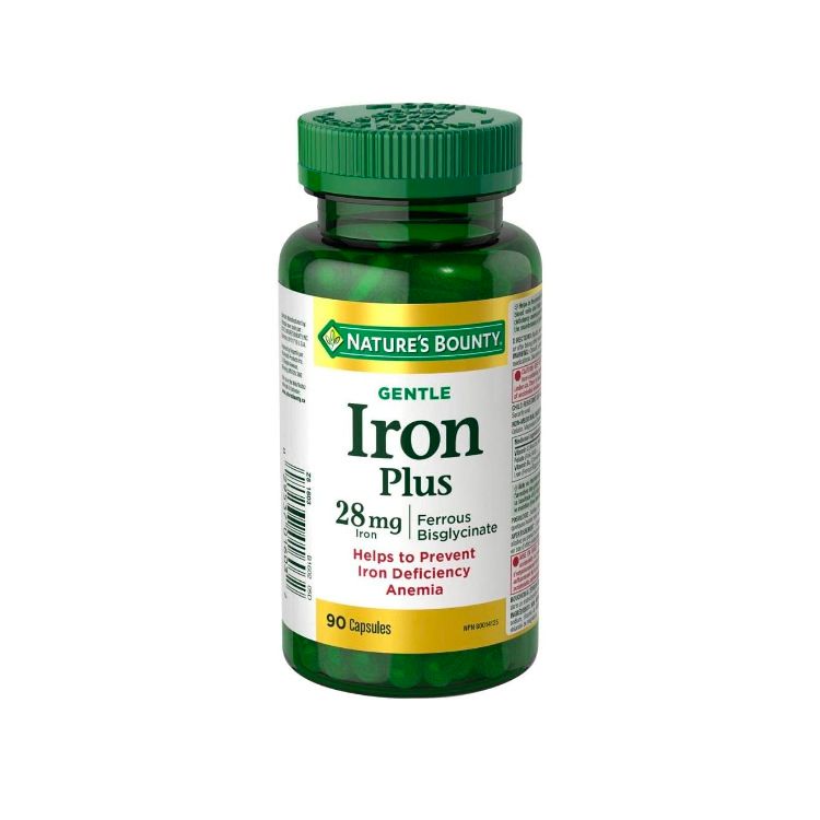 Nature's Bounty, Gentle Iron Plus, 28mg, 90 Capsules