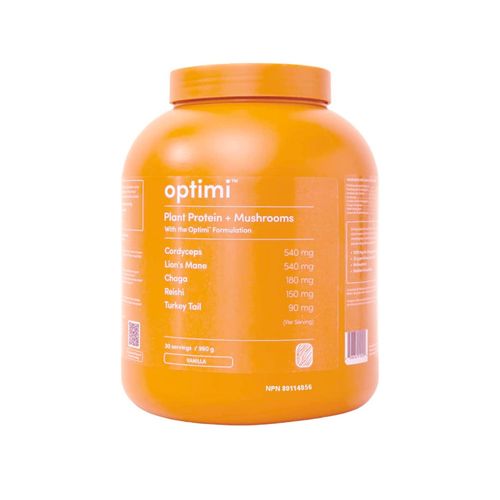 Optimi, Plant Protein + Mushrooms, Vanilla, 960g