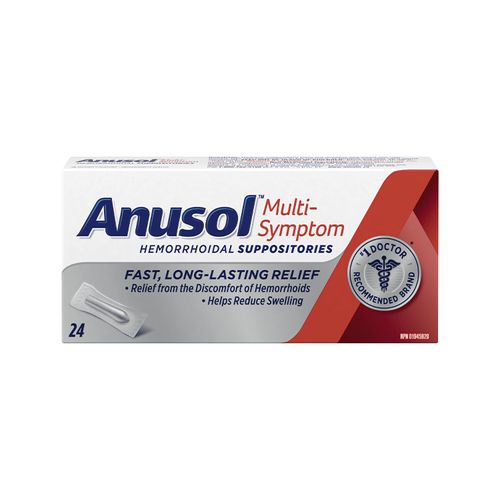 Anusol, Multi-Symptom Suppository, 24 Uses
