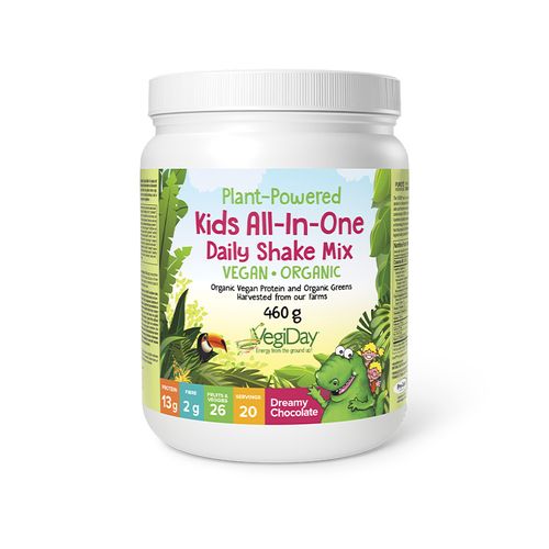 Natural Factors, Kids All-In-One Daily Shake Mix, Dreamy Chocolate, 460g
